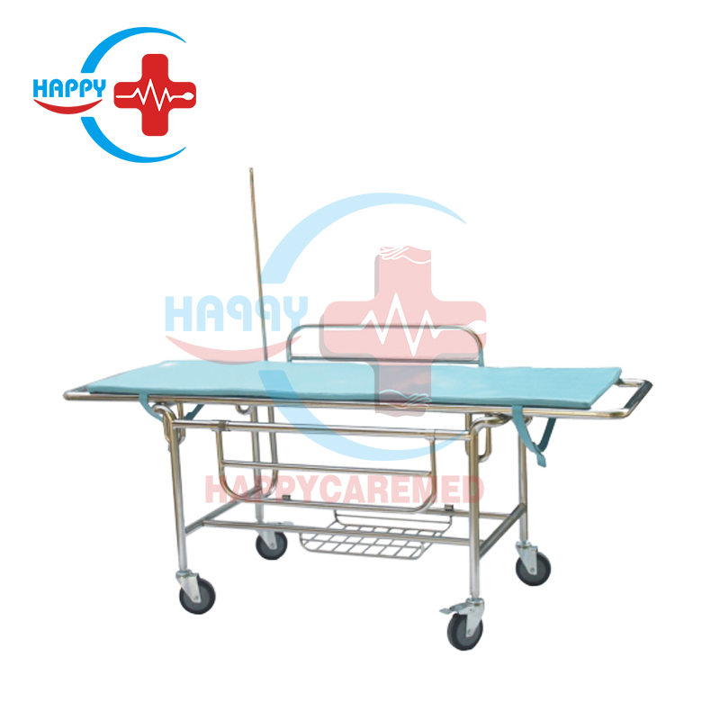 Medical stainless steel Stretcher with Four Castors