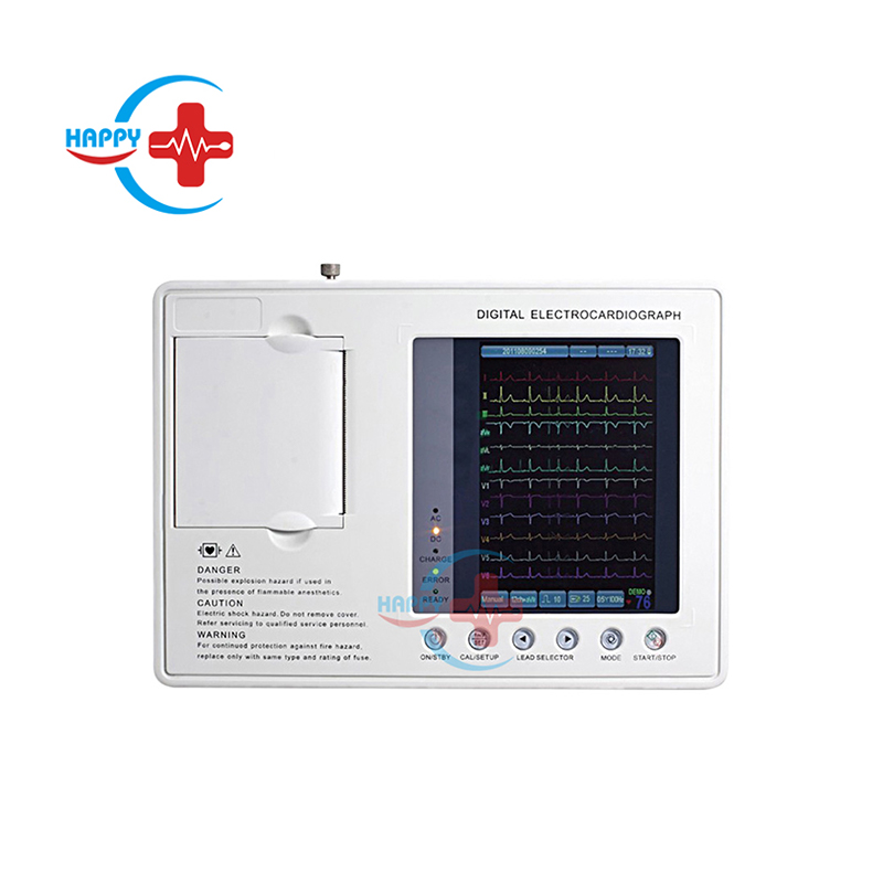 High performance 7 Inch color screen ECG machine (3 channel)