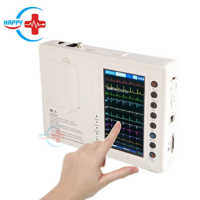 High Quality 7 Inch touch screen ECG machine (3 channel)